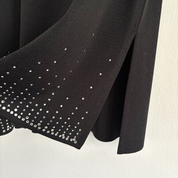 Exclusively Misook Black Long Sleeve Tunic Top Embellished Women’s Size Medium - Picture 5 of 8